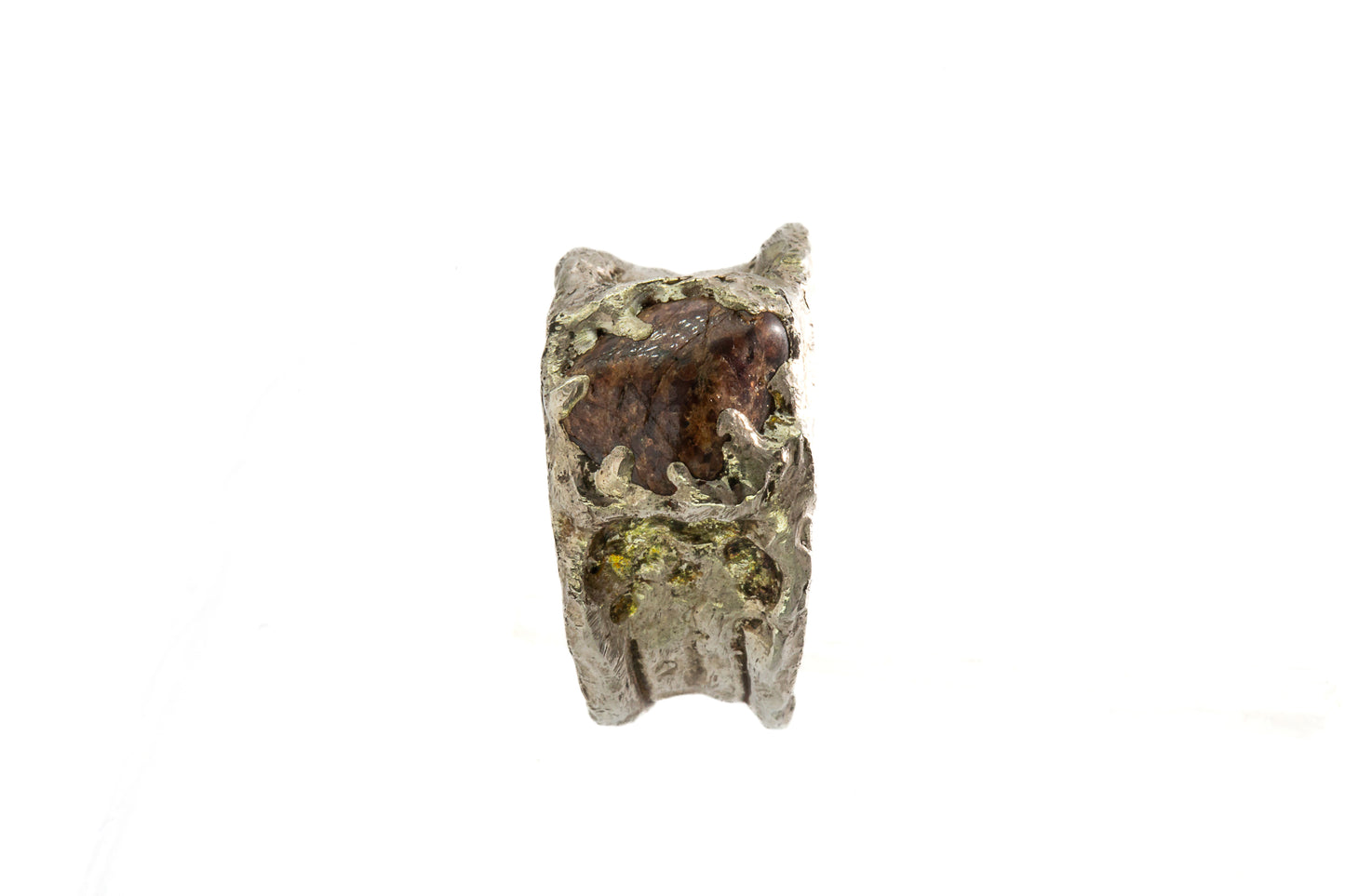 Local Gems: Tumbled BC Garnet wide Ring