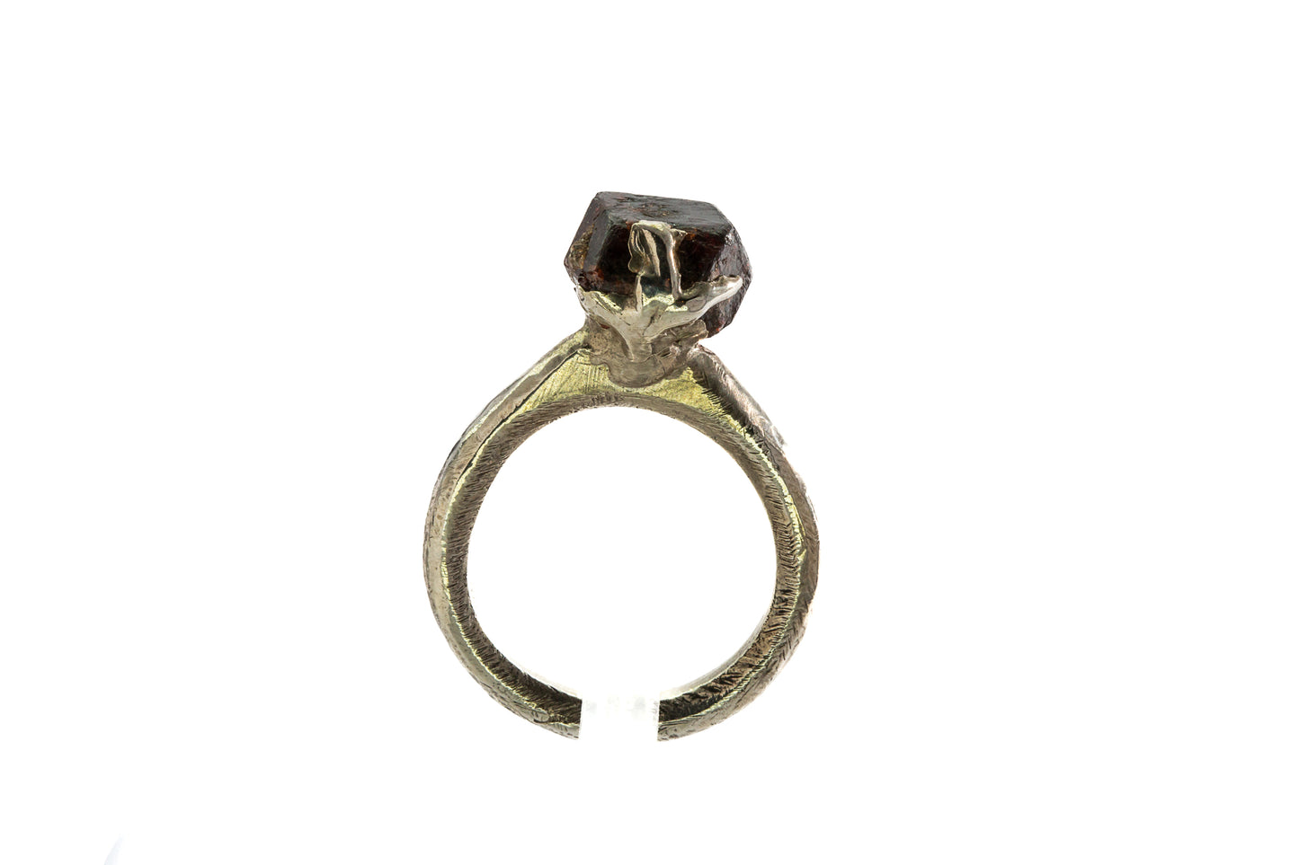Local Gems: Rough BC Garnet Solitaire Ring