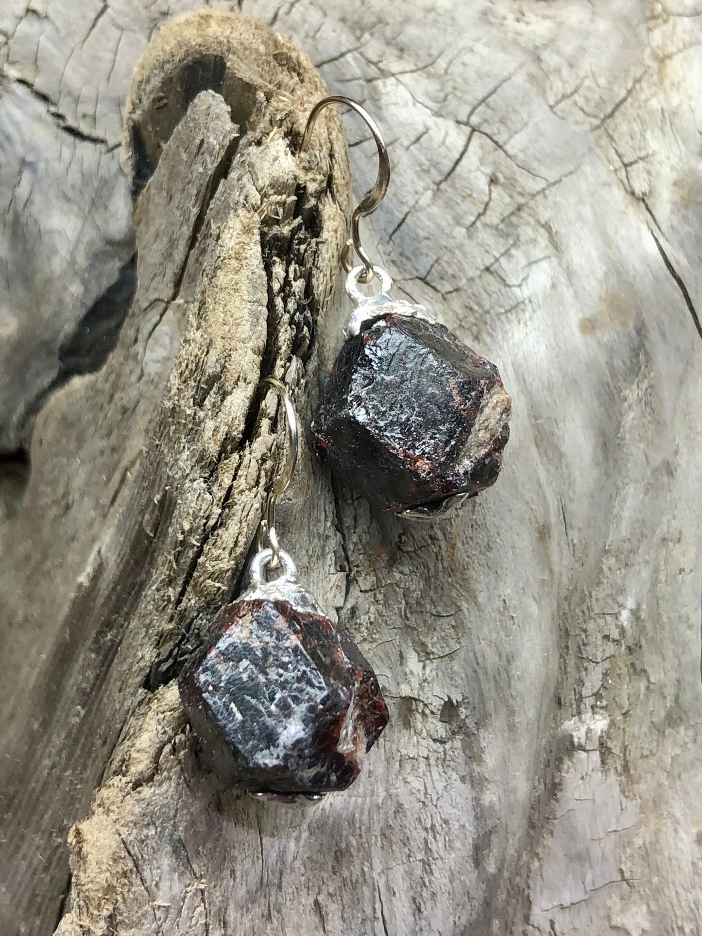 Local Gems: Rough BC Garnet Earrings
