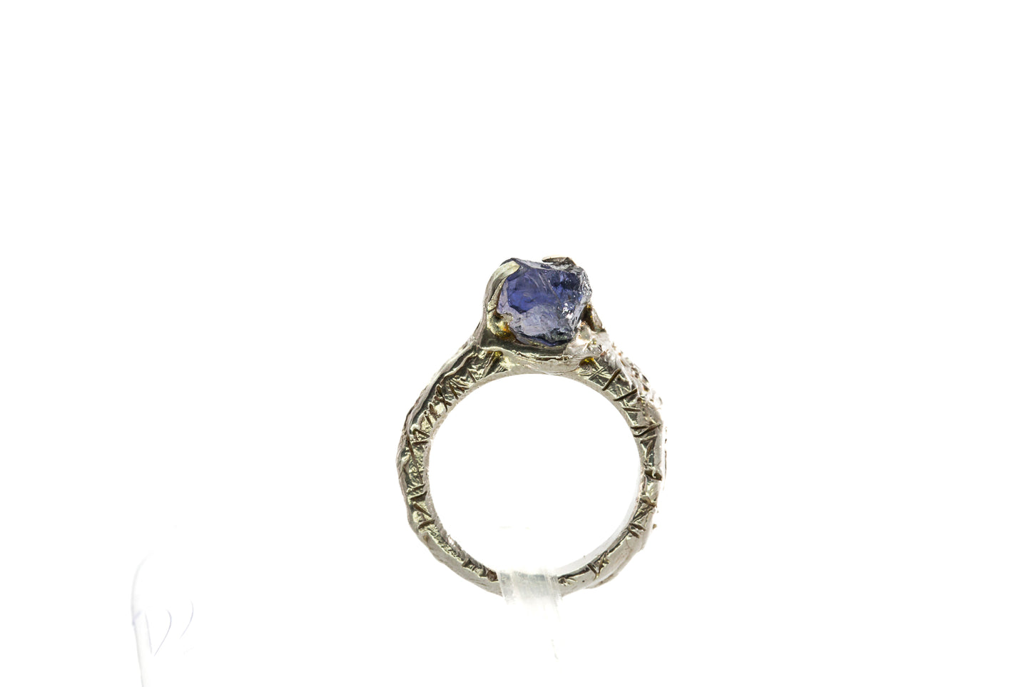 World Gems: Rough Iolite silver Solitaire Ring