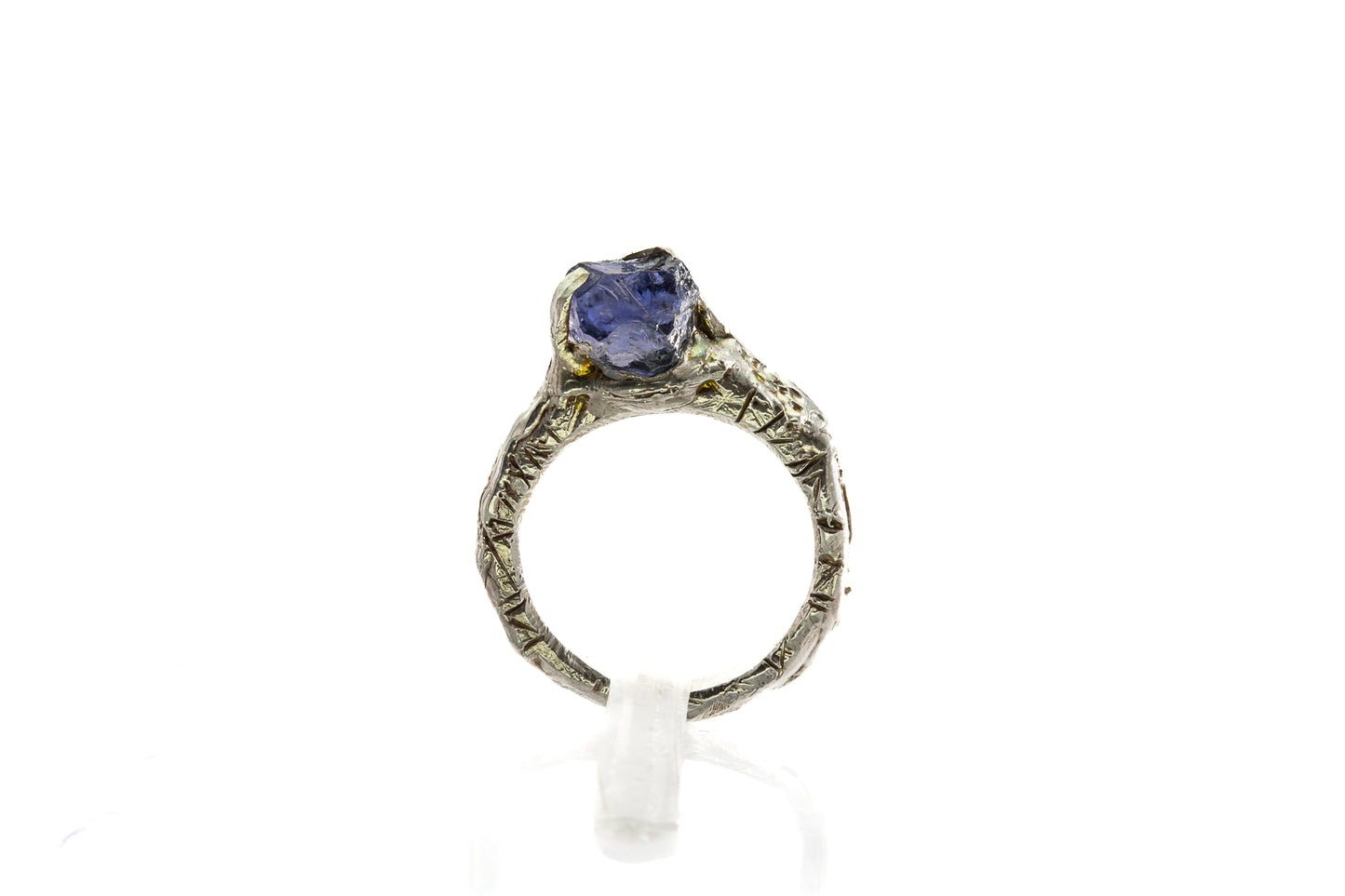 World Gems: Rough Iolite silver Solitaire Ring