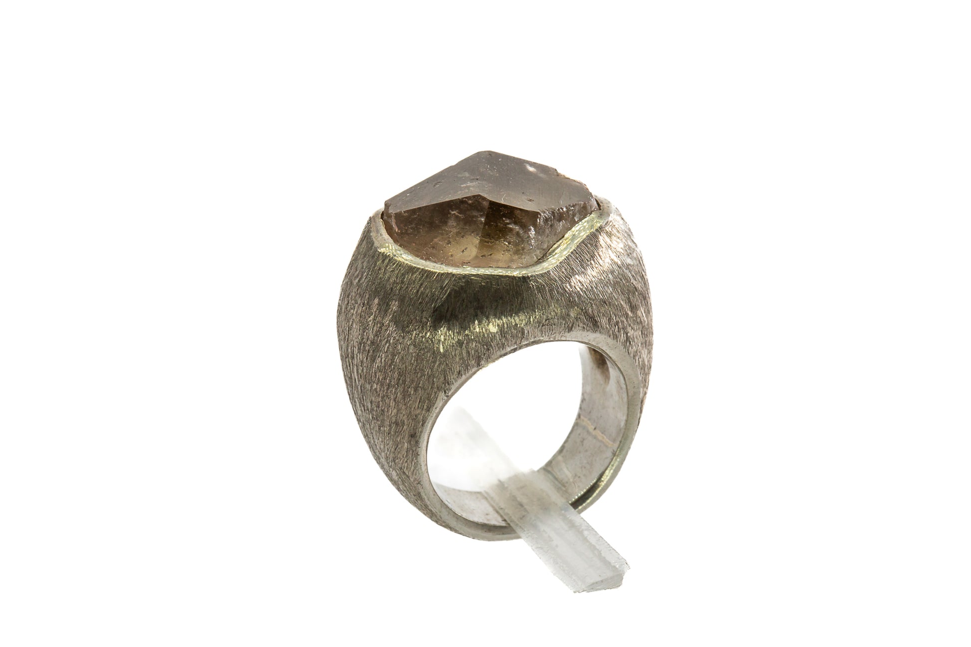 bugaboo boutique Local Gems: Bugaboo Smokey Quartz silver Ring – Pebble Mountain Online Boutique