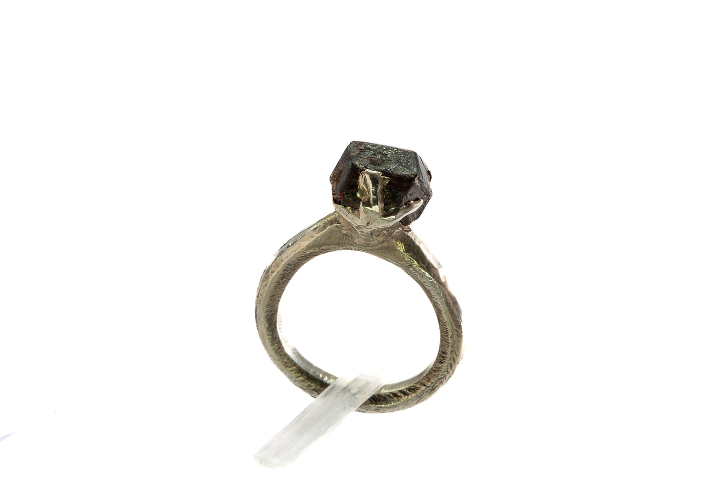 Local Gems: Rough BC Garnet Solitaire Ring