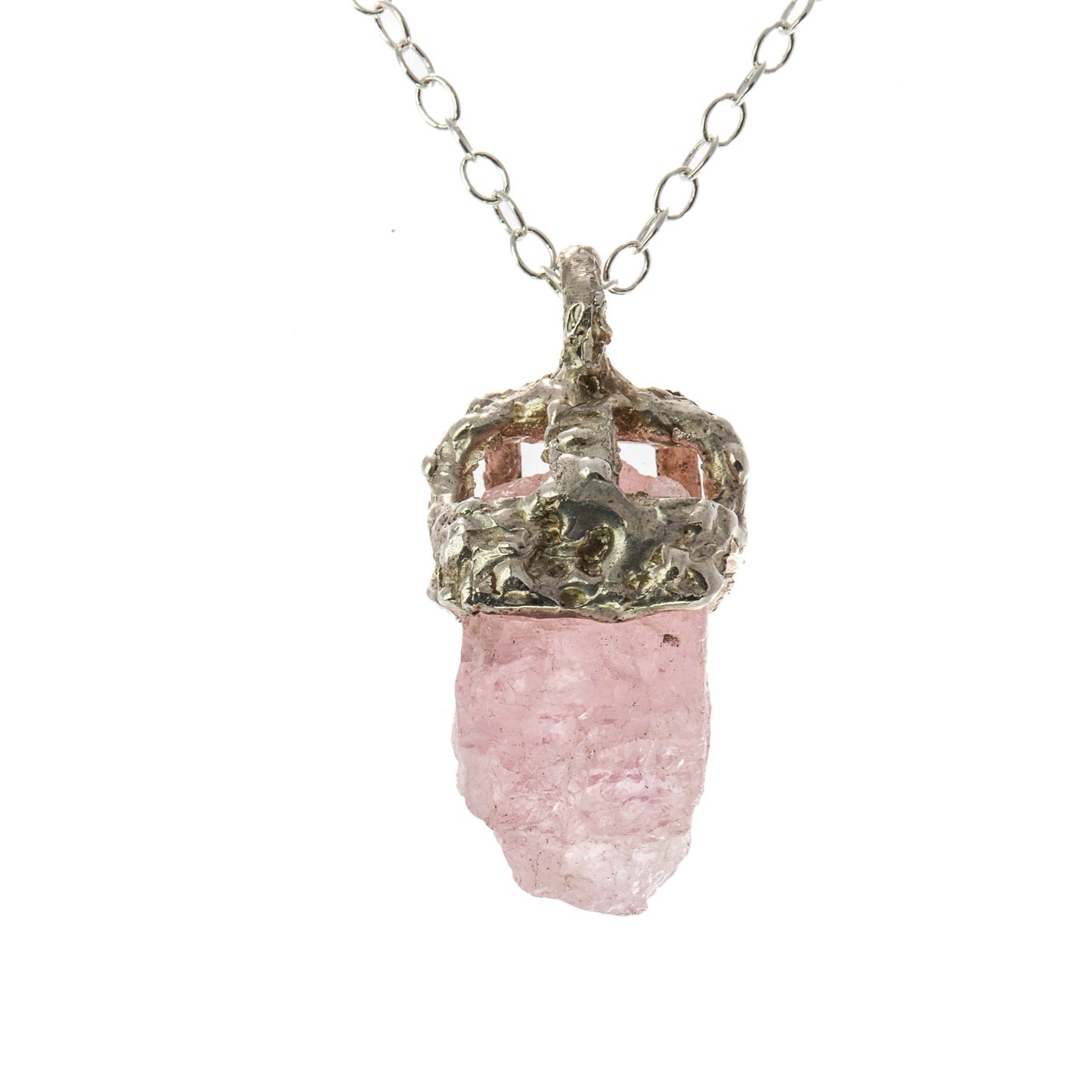 World Gems: Rough Morganite Pendant