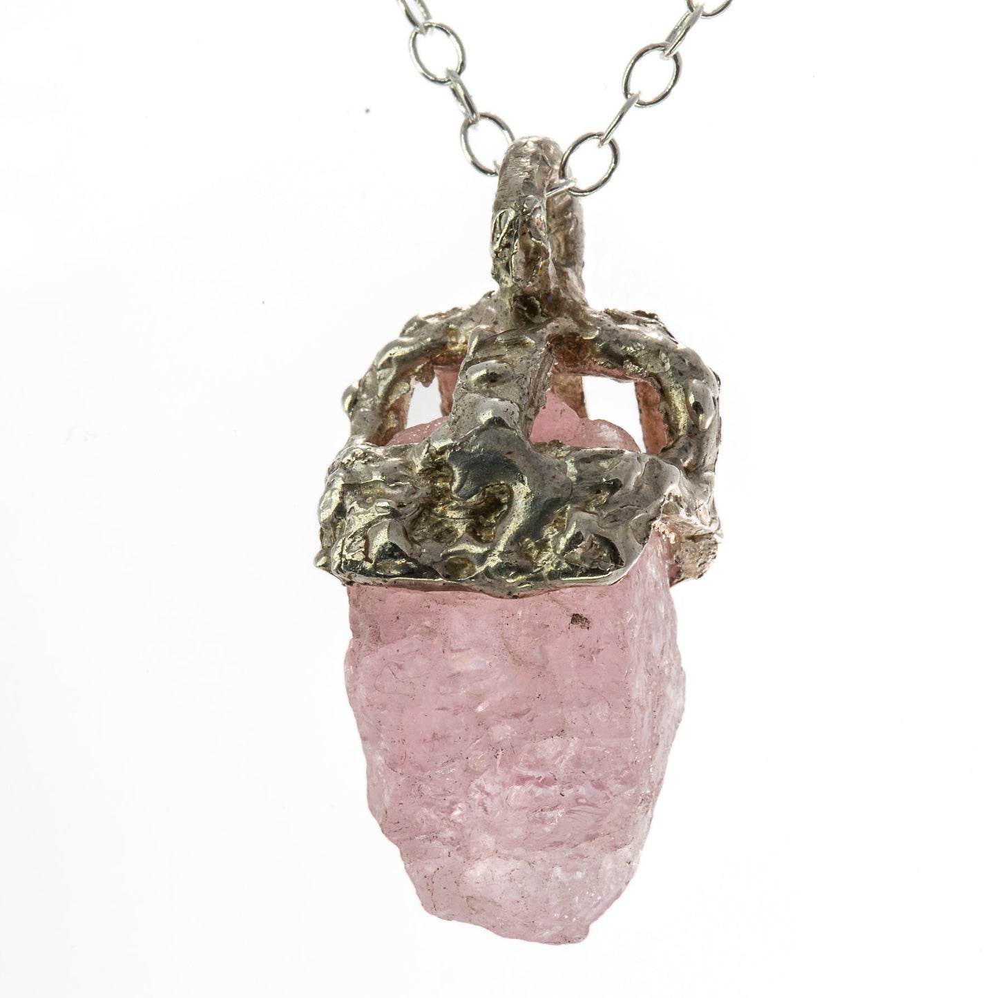 World Gems: Rough Morganite Pendant