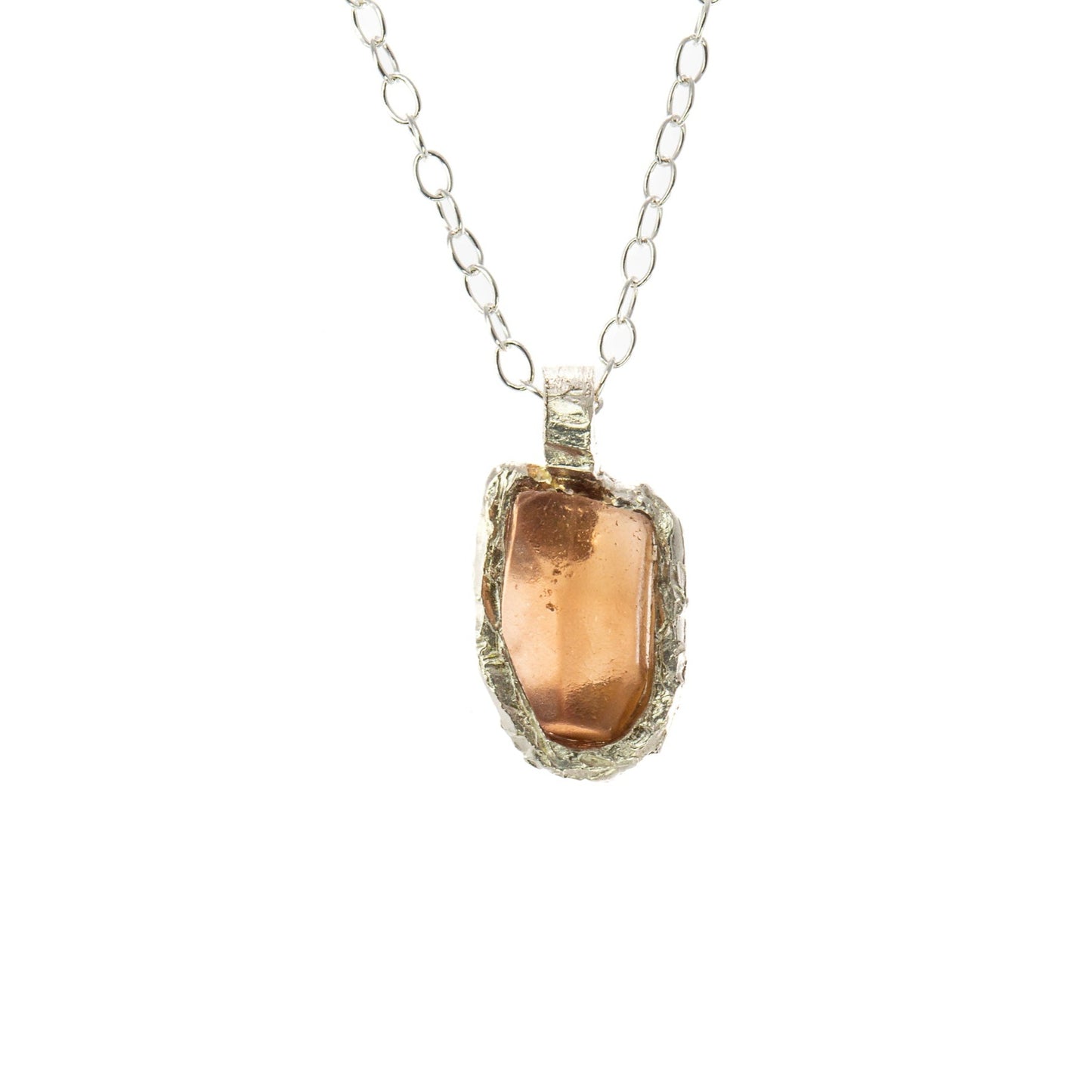 World Gems: Rough Imperial Topaz Pendant