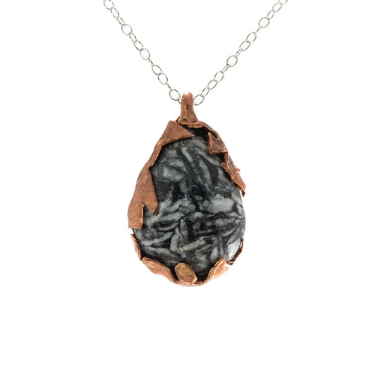 Local Gems: Pinolite Cabochon in Copper Pendant